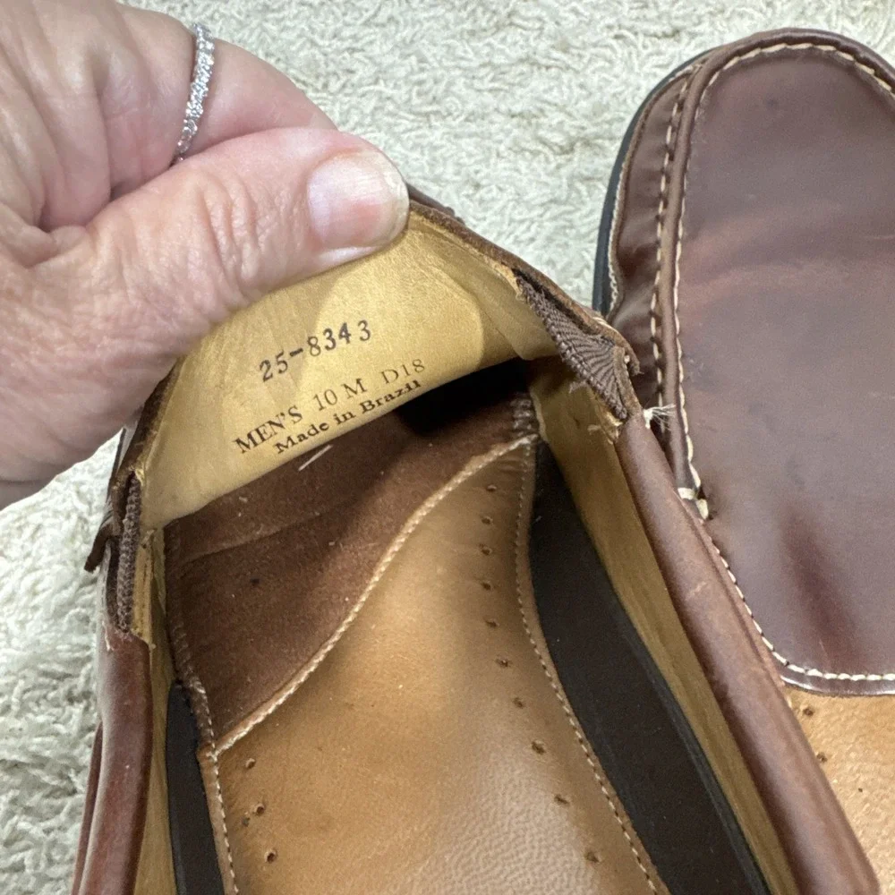 Johnston & Murphy Fowler Venetian Soft Brown Sheepskin Leather Loafers Mens 10M